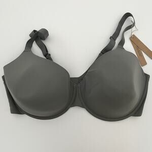 Skims Fits Everybody Underwire Lined Molded Full Coverage T-Shirt Bra 44DD Gray